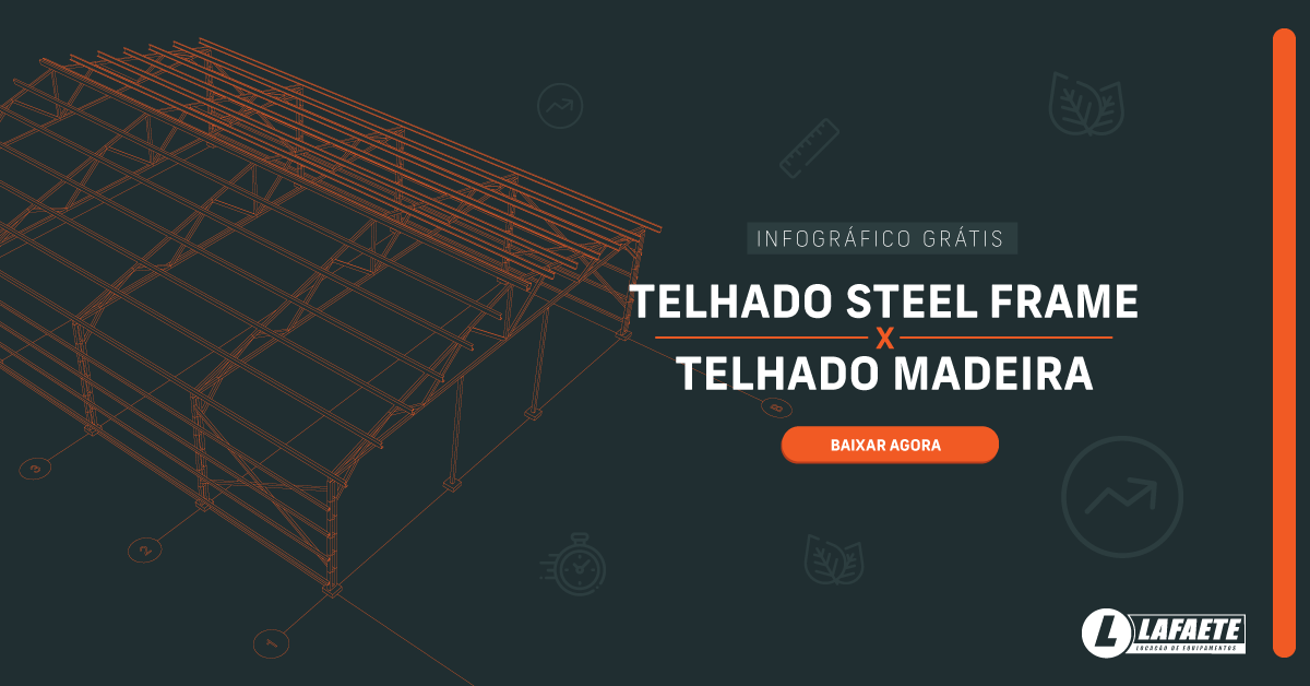 Download gratuito do infográfico comparativo entre o telhado steel frame e o telhado madeira